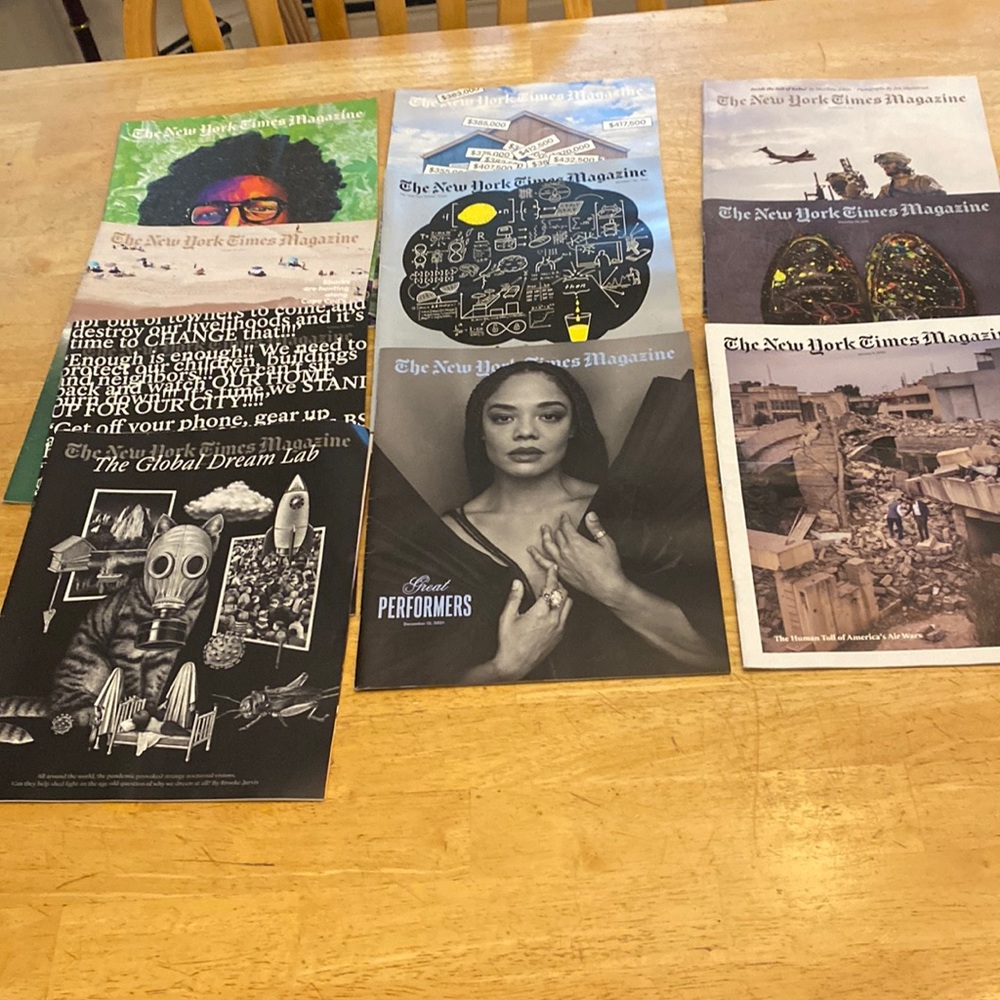 10 NY Times Magazines. See dates below